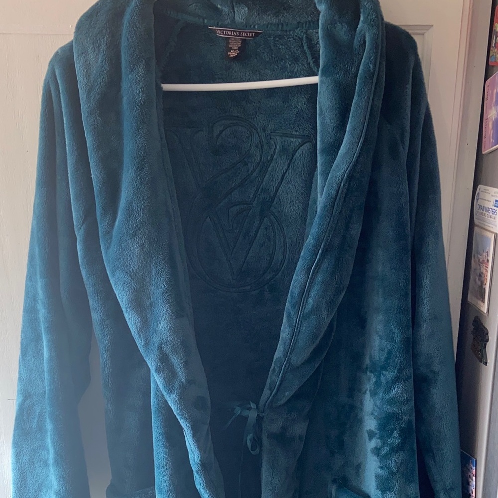 Victoria's Secret Teal Plush Teddy Jacket